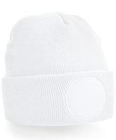 Circular patch beanie